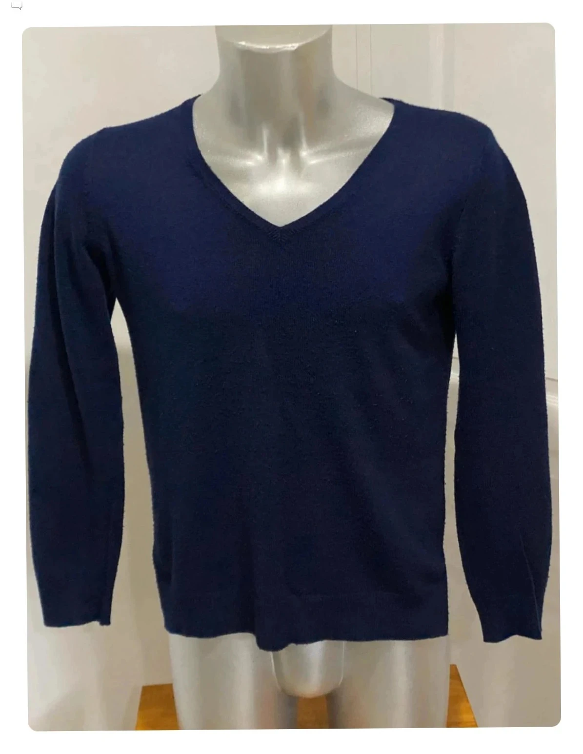 Pull col V Homme Tissaïa taille 42/44 bleu marine